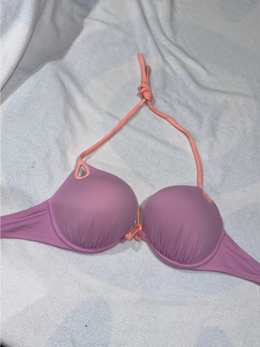 Pink & Coral Halter Push-Up Bikini Top - Women Intimates